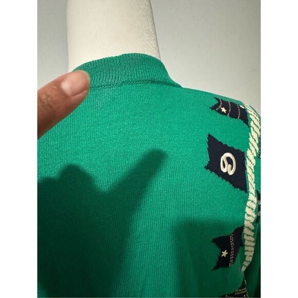 St. John Green jacket sweater with sailboat logo gold front buttons P - Picture 11 of 14